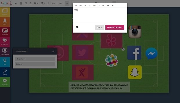 Podemos definir regiones donde sucedan eventos de diferentes tipos