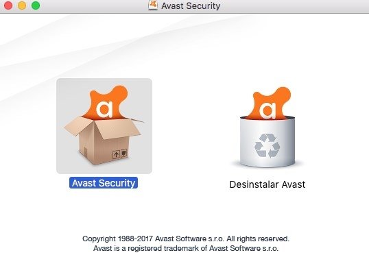 Proceso de instalación de Avast para Mac