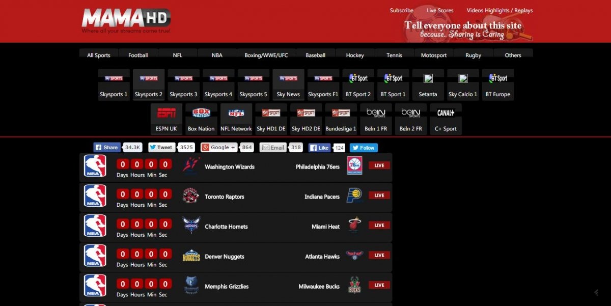 Sitio web de Mama HD