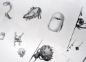 Los bocetos del artista