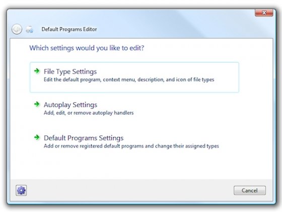 Default Programs Editor