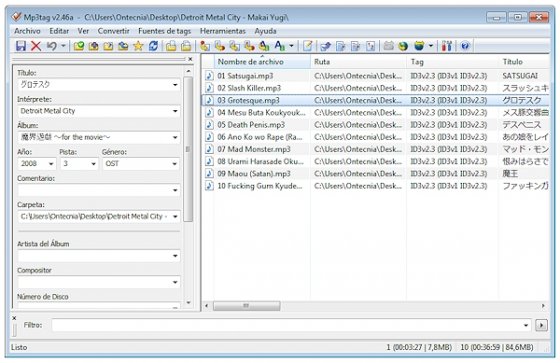 Edita etiquetas con Mp3tag