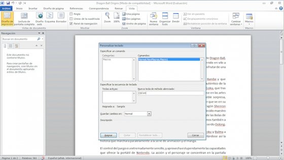 Macros en Word 2010