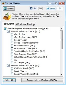Toolbar Cleaner 2