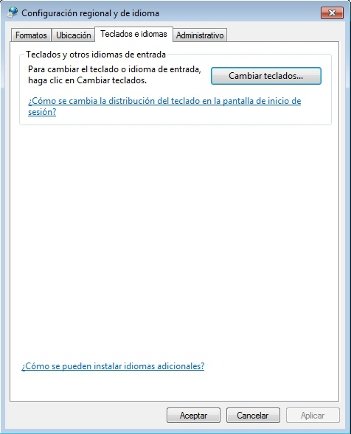 Idioma teclado 1