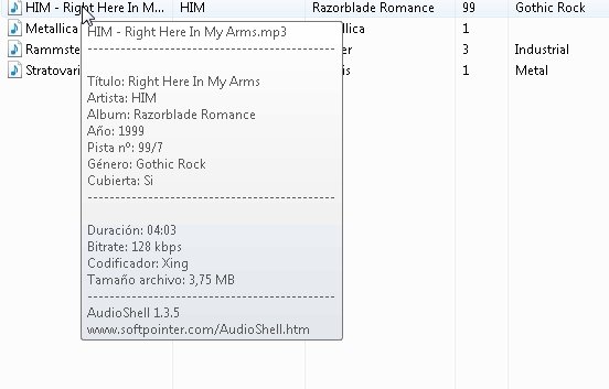 Etiquetado de MP3 con AudioShell