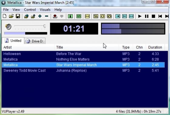 Reproductores minimalistas de audio MP3