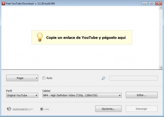 Descarga y sube vídeos a YouTube Introducir enlace