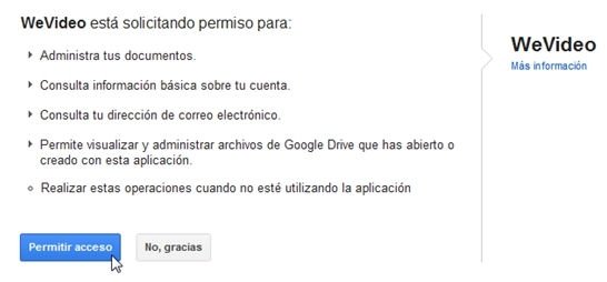 Sincronizar WeVideo y Google Drive - 4