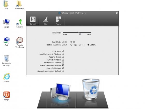 Personalización de XWindows Dock