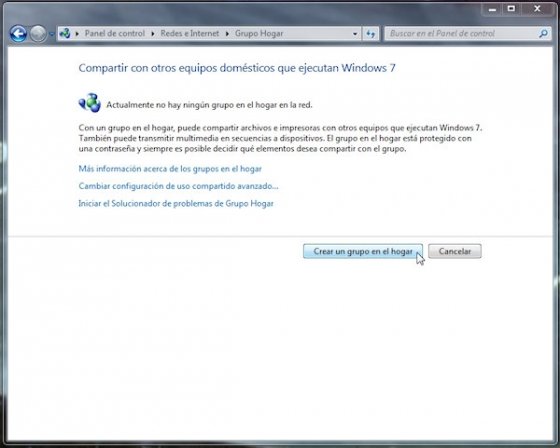 Grupo Hogar en Windows 7 3
