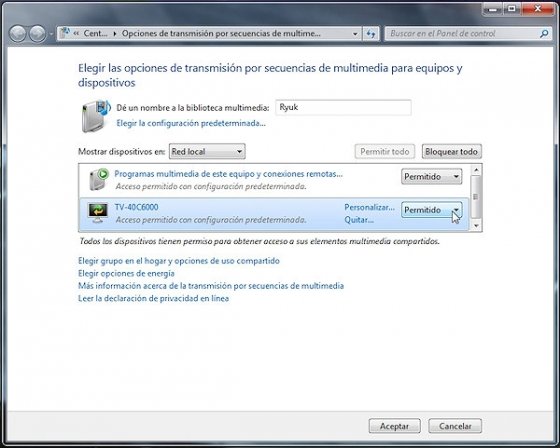 Servidor DLNA en Windows 7 5