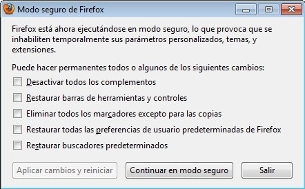 Reiniciar Firefox 13