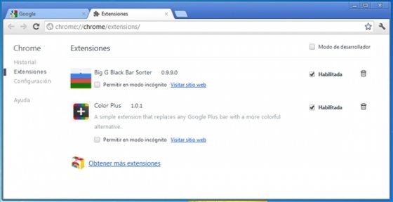 Personalizar la barra negra de Google 2