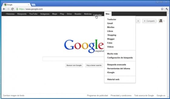 Personalizar la barra negra de Google 5