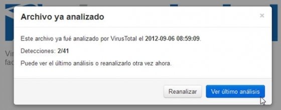 VirusTotal antivirus online - 2