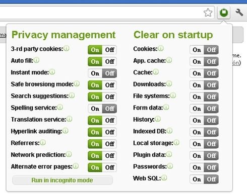 Privacidad de Google Chrome - 2