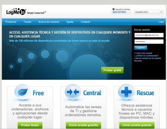 Login en LogMeIn