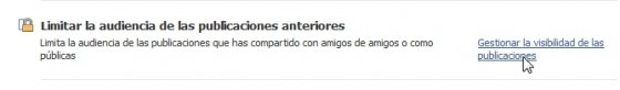 Configuración de las publicaciones previas en Facebook
