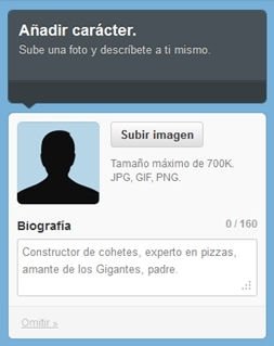 Añadir más datos personales