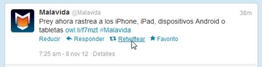 Cómo retwittear un mensaje