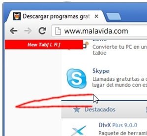 Nueva pestaña con Gestures Jam