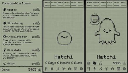 Capturas de la mascota Hatchi