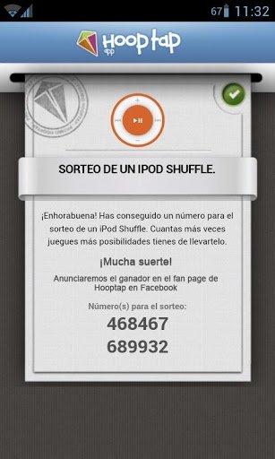 Sorteo en Hooptap