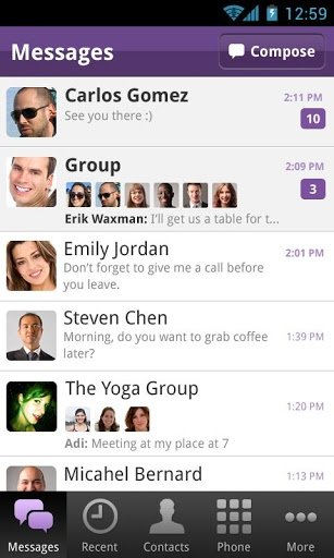 Llamadas y mensajes de texto en Viber