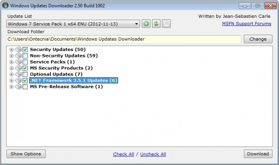 Descargar actualizaciones para Windows