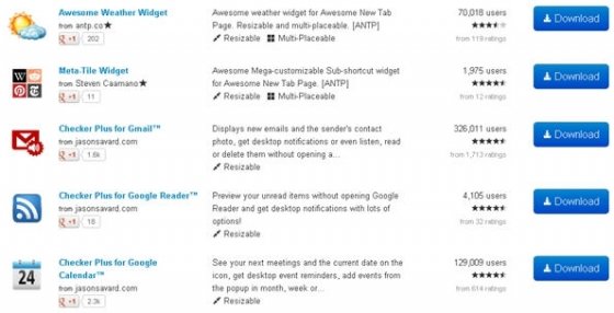 Nuevos widgets que puedes descargar e instalar