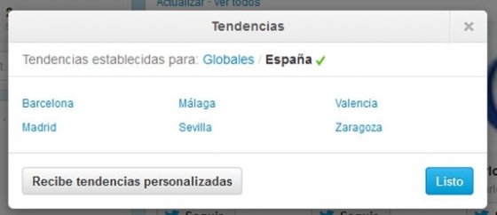 Tendencias locales en Twitter