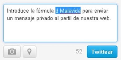 Mensaje directo y privado a otro usuario de Twitter