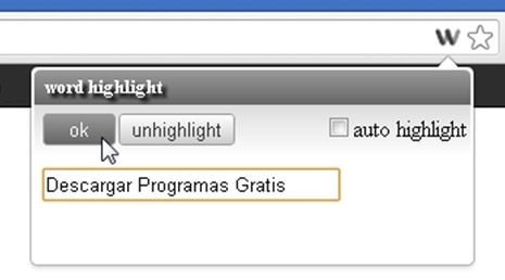Palabras a buscar con word highlight