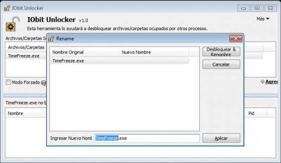 Cambio de nombre de fichero en IObit Unlocker