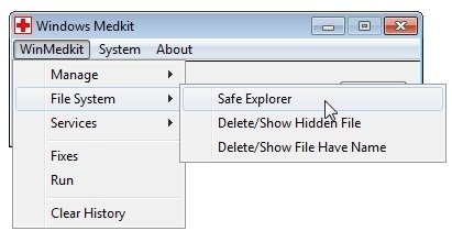 Opciones de Windows Medkit