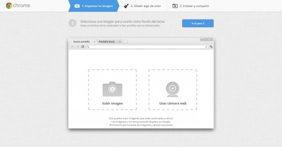 Importar imagen para Mi Tema de Chrome