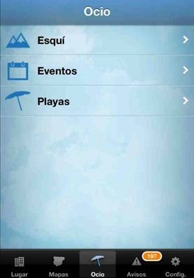 Actividades de ocio con previsión del tiempo
