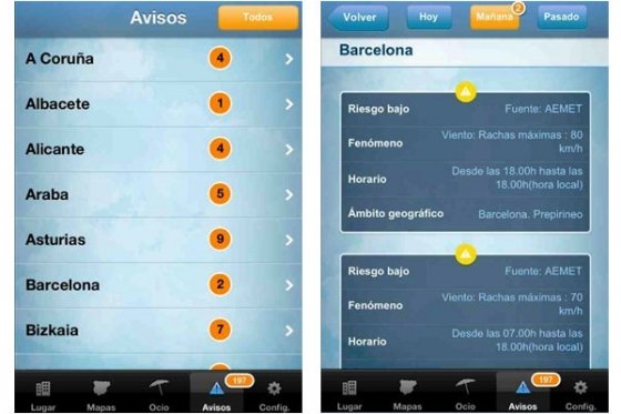 Avisos y alertas meteorológicas