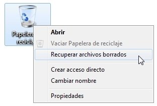 Añadir Recuva a la papelera