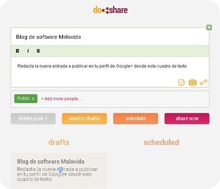Ventana para redactar nuevas entradas