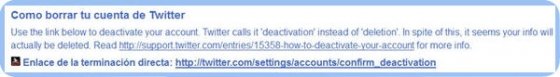 Instrucciones de procedimiento y enlaces directos ofrecidos por AccountKiller