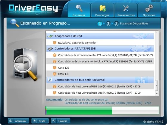 Escanear drivers o controladores con DriverEasy
