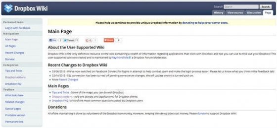 Servicios adicionales de Dropbox