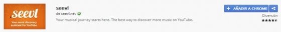 Extensión seevl en Google Chrome