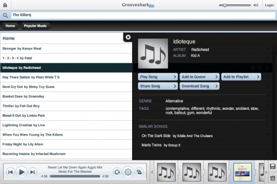 Grooveshark como alternativa a Spotify