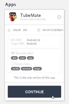 Archivo APK a ejecutar con Manymo