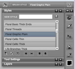 Panel de pinceles Style