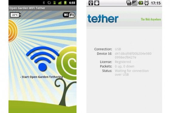 Aplicaciones de tethering alternativas para Android
