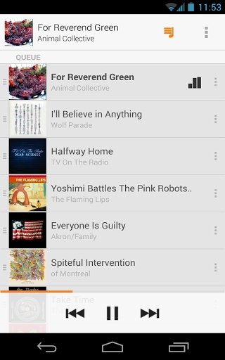 Google Play Music como reproductor de música